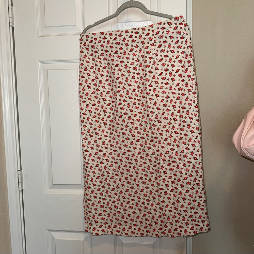 Zara Linen-Viscose Buttoned Side-Slit Skirt BLOGGER'S FAVE! - Picture 10 of 10